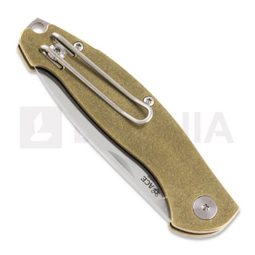 GiantMouse ACE Farley Slipjoint folding knife, Brass