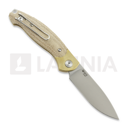Сгъваем нож GiantMouse ACE Farley V2 Slipjoint Bolstered - Natural Canvas Micarta