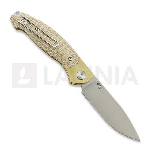 Сгъваем нож GiantMouse ACE Farley V2 Slipjoint Bolstered - Natural Canvas Micarta
