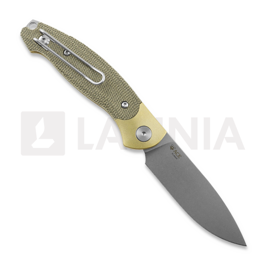 Briceag GiantMouse ACE Farley V2 Slipjoint, green micarta