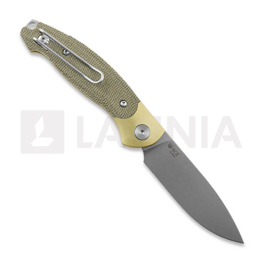 GiantMouse ACE Farley V2 Slipjoint összecsukható kés, green micarta