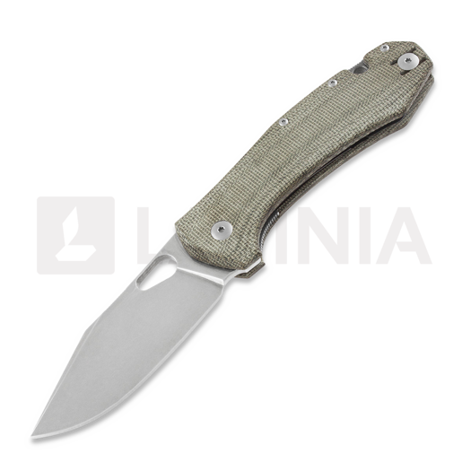 GiantMouse ACE Grand Green Canvas Micarta 접이식 나이프