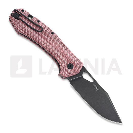 GiantMouse ACE Grand M390 Red Canvas Micarta סכין מתקפלת