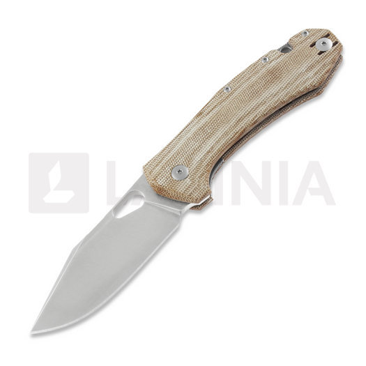GiantMouse ACE Grand Natural Canvas Micarta foldekniv