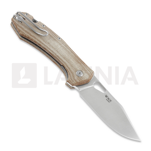 Coltello pieghevole GiantMouse ACE Grand Natural Canvas Micarta