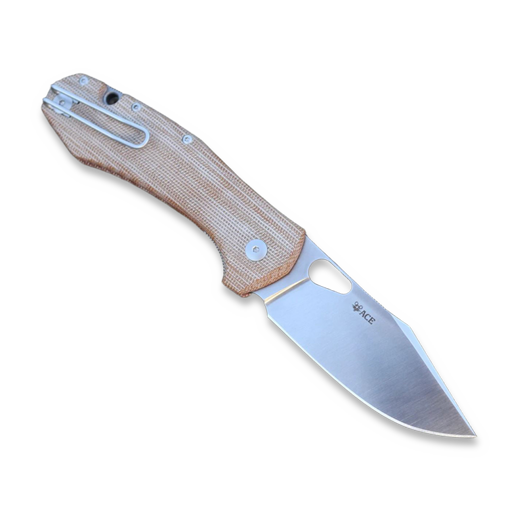 Coltello pieghevole GiantMouse ACE Grand Natural Canvas Micarta