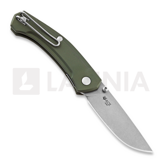 GiantMouse ACE Iona Aluminum sulankstomas peilis, žalia