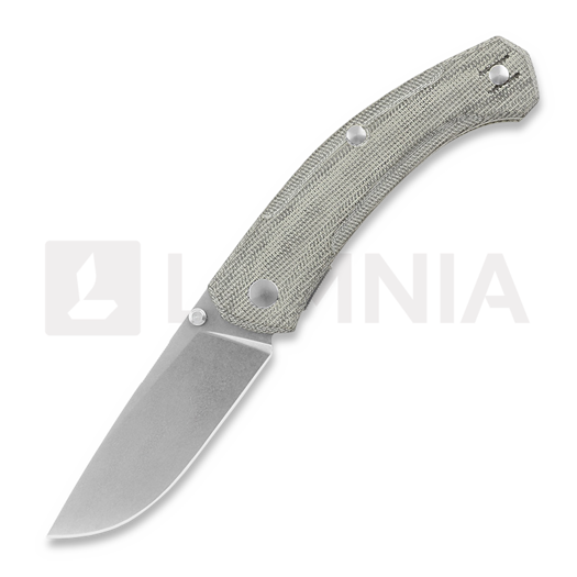 GiantMouse ACE Iona V2 Green Canvas Micarta kés