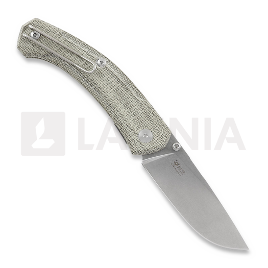 GiantMouse ACE Iona V2 Green Canvas Micarta veitsi