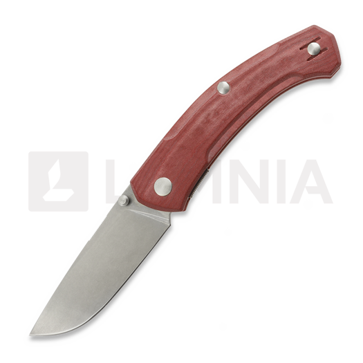 GiantMouse ACE Iona V2 Red Linen Micarta Taschenmesser