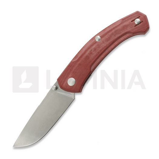 GiantMouse ACE Iona V2 Red Linen Micarta foldekniv