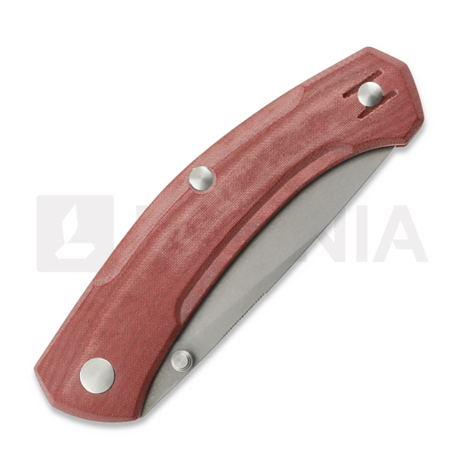 GiantMouse ACE Iona V2 Red Linen Micarta sulankstomas peilis