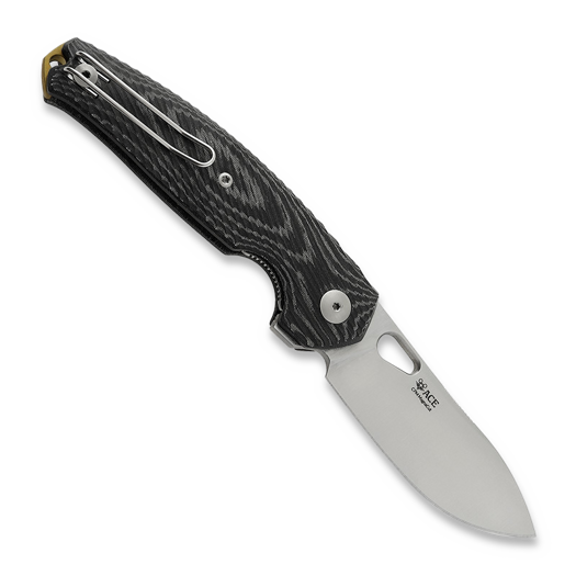 GiantMouse ACE Jagt kääntöveitsi, black canvas micarta