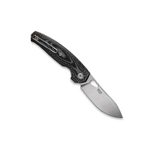 GiantMouse ACE Jagt sulankstomas peilis, black canvas micarta