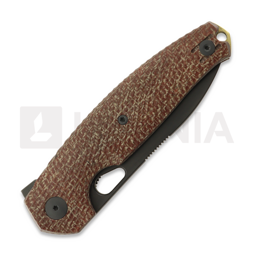 GiantMouse ACE Jagt Burlap Micarta f&auml;llkniv, PVD