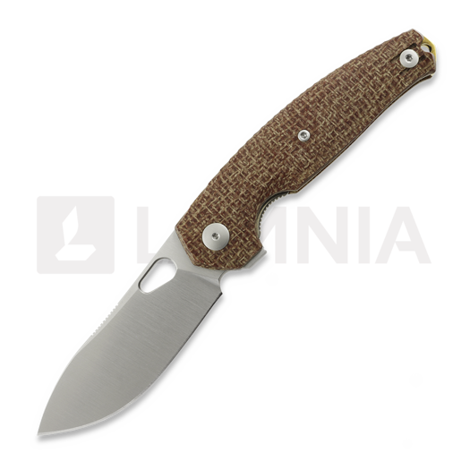 GiantMouse ACE Jagt Burlap Micarta סכין מתקפלת, satin