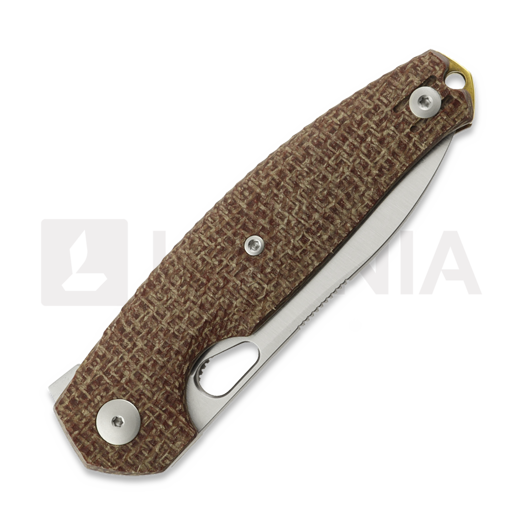 GiantMouse ACE Jagt Burlap Micarta sulankstomas peilis, satin