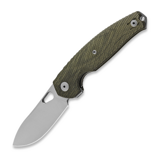 GiantMouse ACE Jagt 접이식 나이프, green canvas micarta