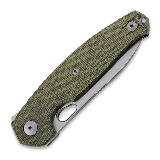 GiantMouse ACE Jagt sulankstomas peilis, green canvas micarta