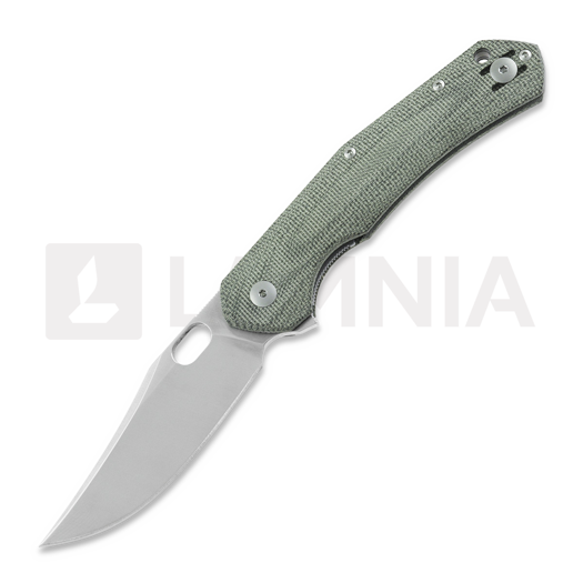 GiantMouse ACE Jutland foldekniv, green canvas micarta