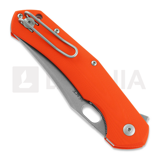 GiantMouse ACE Jutland sulankstomas peilis, orange G10