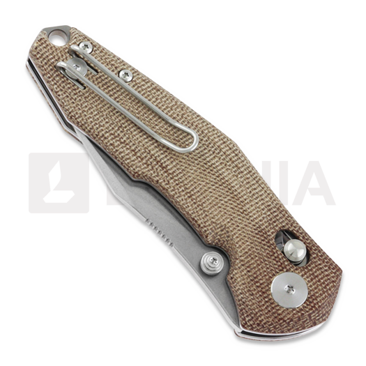 GiantMouse ACE Nazca Natural Canvas Micarta k&auml;&auml;nt&ouml;veitsi