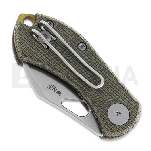 GiantMouse ACE Nibbler Green Canvas Micarta