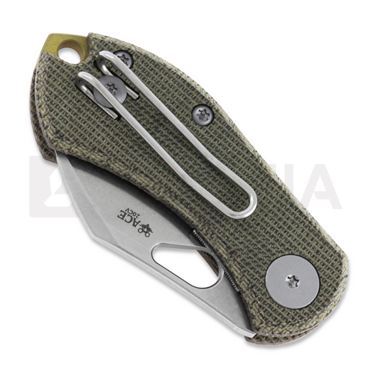 GiantMouse ACE Nibbler Green Canvas Micarta