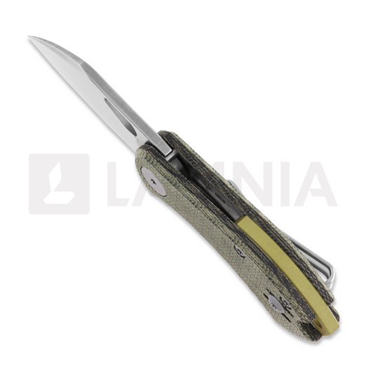 GiantMouse ACE Nibbler Green Canvas Micarta