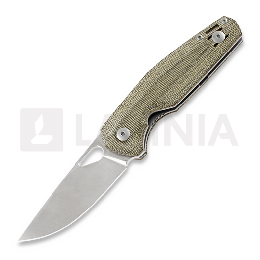 GiantMouse ACE Nimbus V2 Green Canvas Micarta folding knife