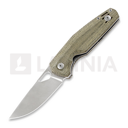 GiantMouse ACE Nimbus V2 Green Canvas Micarta 折り畳みナイフ