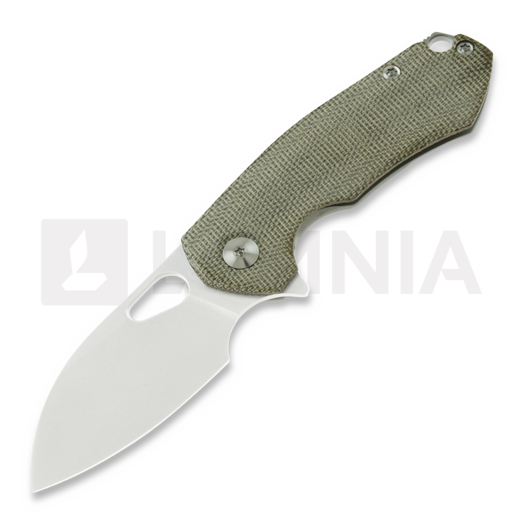 GiantMouse ACE Riv összecsukható kés, green canvas micarta