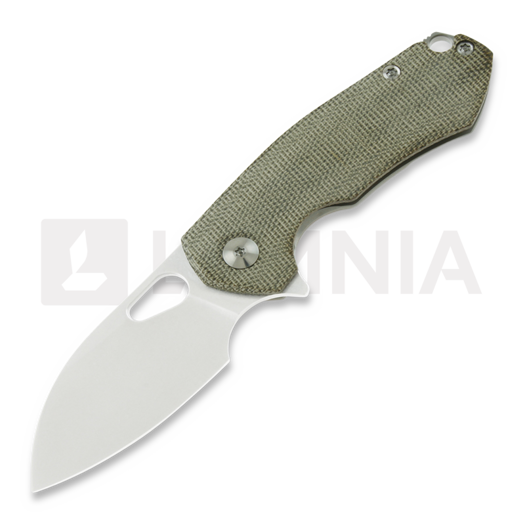 GiantMouse ACE Riv fällkniv, green canvas micarta