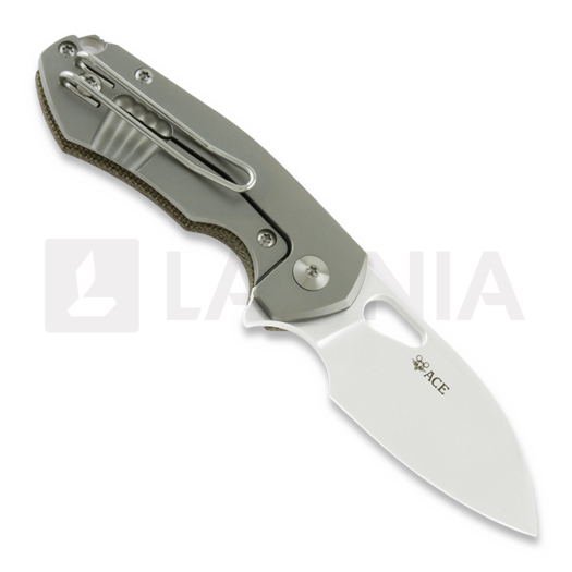 GiantMouse ACE Riv kääntöveitsi, green canvas micarta