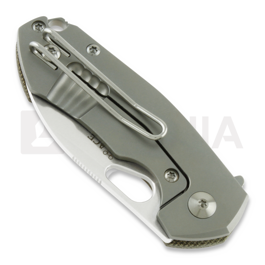 GiantMouse ACE Riv kääntöveitsi, green canvas micarta