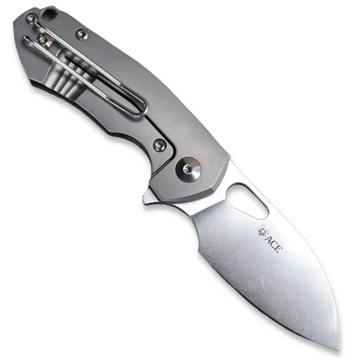 GiantMouse ACE Riv sulankstomas peilis, green canvas micarta