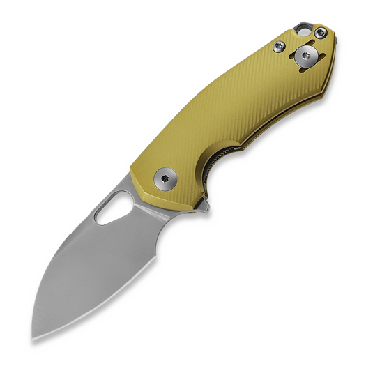 GiantMouse ACE Riv Liner lock sulankstomas peilis, brass