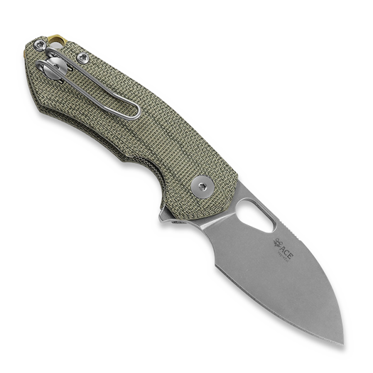 Coltello pieghevole GiantMouse ACE Riv Liner lock, green canvas micarta