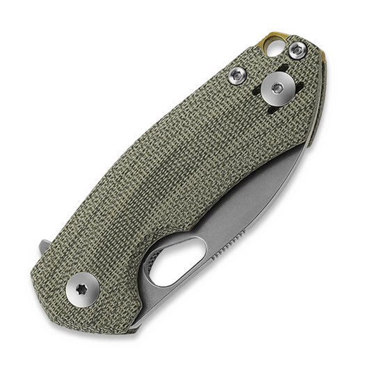 Couteau pliant GiantMouse ACE Riv Liner lock, green canvas micarta