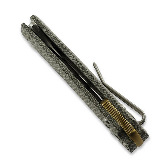 Couteau pliant GiantMouse ACE Riv Liner lock, green canvas micarta