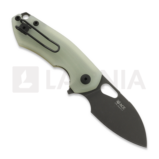 GiantMouse ACE Riv Liner Lock sulankstomas peilis, jade G10