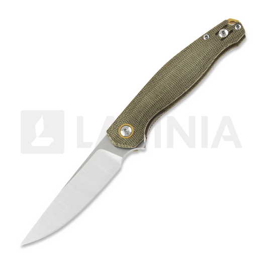 GiantMouse ACE Sonoma V2 Green Canvas Micarta foldekniv