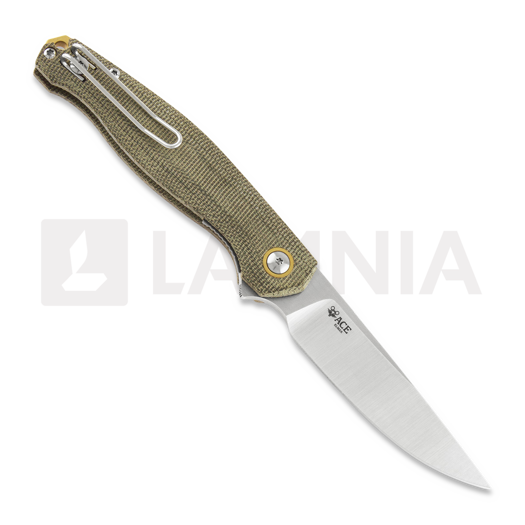 GiantMouse ACE Sonoma V2 Green Canvas Micarta kääntöveitsi
