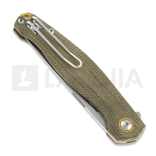 GiantMouse ACE Sonoma V2 Green Canvas Micarta kääntöveitsi