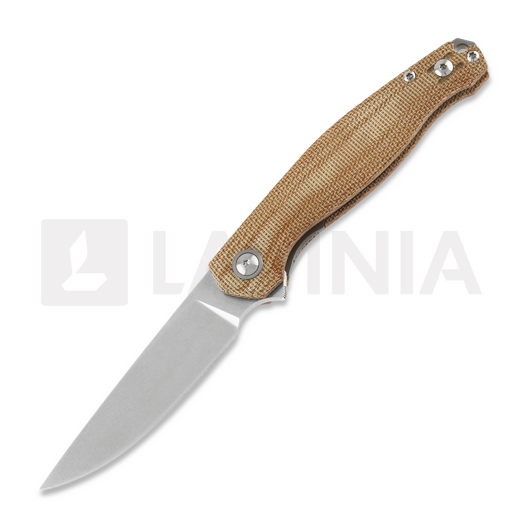 GiantMouse ACE Sonoma V2 Natural Canvas Micarta kääntöveitsi