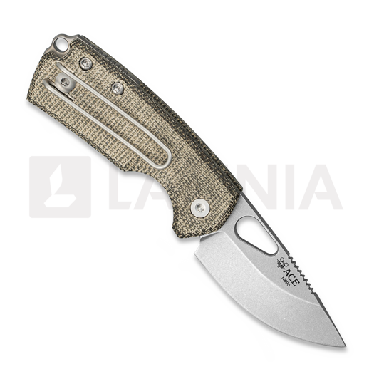 Navaja GiantMouse ACE Tipsy Green Canvas Micarta