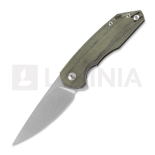 GiantMouse Corta Green Canvas Micarta סכין מתקפלת