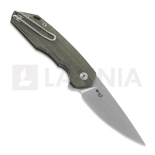 GiantMouse Corta Green Canvas Micarta kääntöveitsi