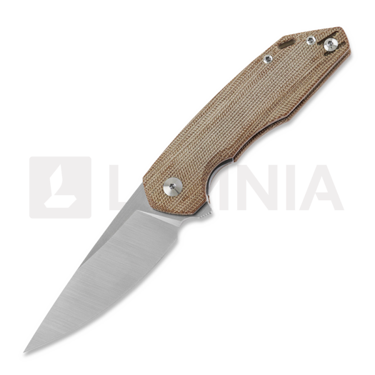 GiantMouse Corta Natural Canvas Micarta sulankstomas peilis