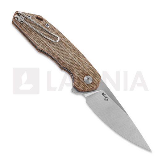 GiantMouse Corta Natural Canvas Micarta kääntöveitsi